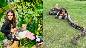 Com macaco, cobras e até jacaré, menina do interior de SP tem mais de 100 animais em casa: 'Amo eles, não tenho medo'
