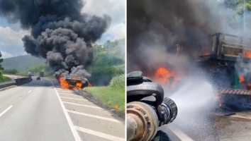 Incêndio atinge oito veículos em pátio de apreensão em Ferraz de Vasconcelos