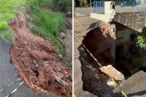 Cratera segue aberta à beira de avenida em Itapira há três anos, dizem moradores