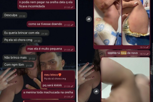 Prints mostram mãe relatando ao ex que filha de 4 meses estava 'toda machucada' antes de morrer