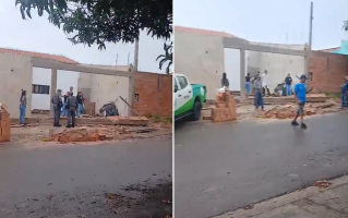 Vídeo mostra momento em que estrutura cai e mata trabalhador em obra em Santo Antônio da Alegria, SP